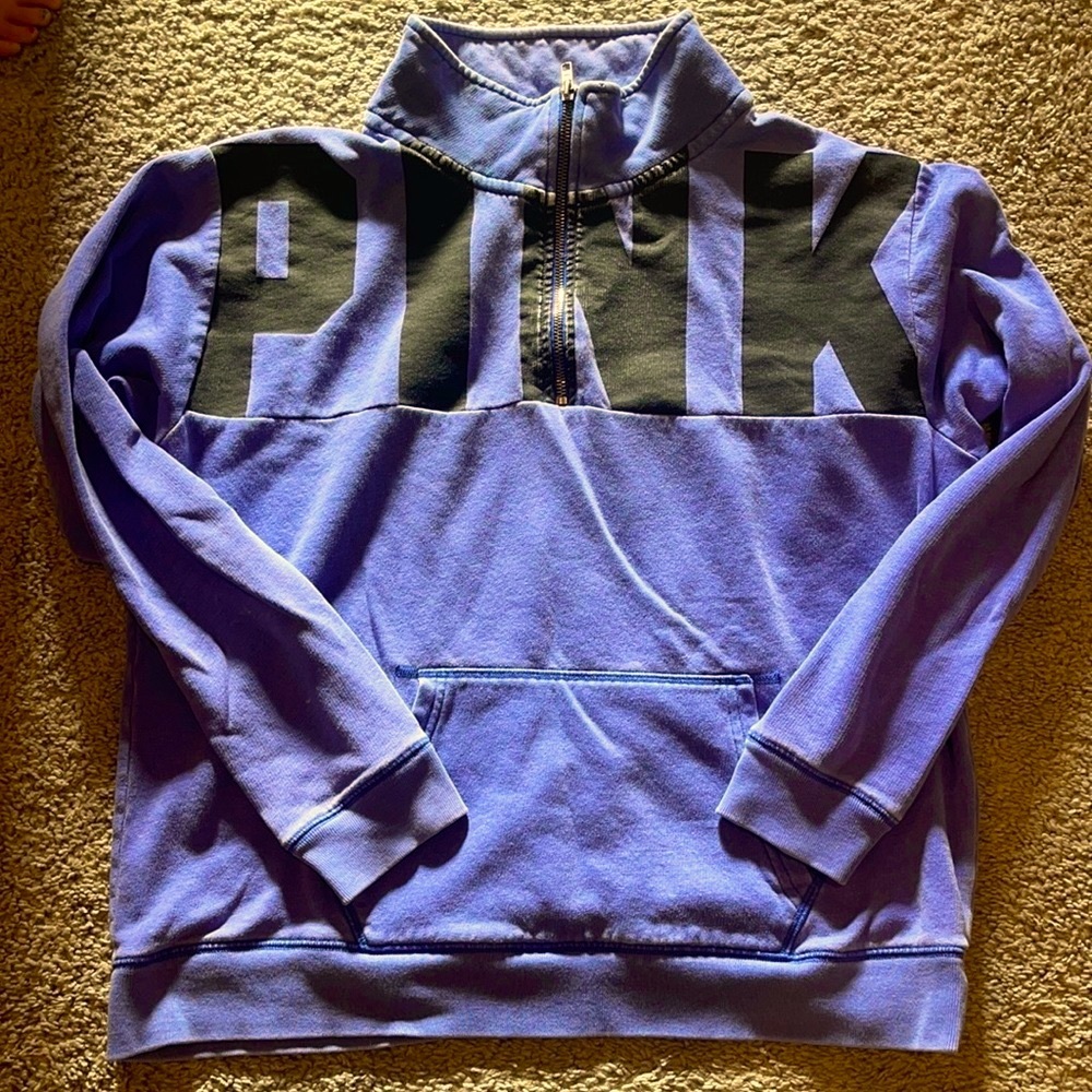 Blue VS Pink pullover half zip size medium